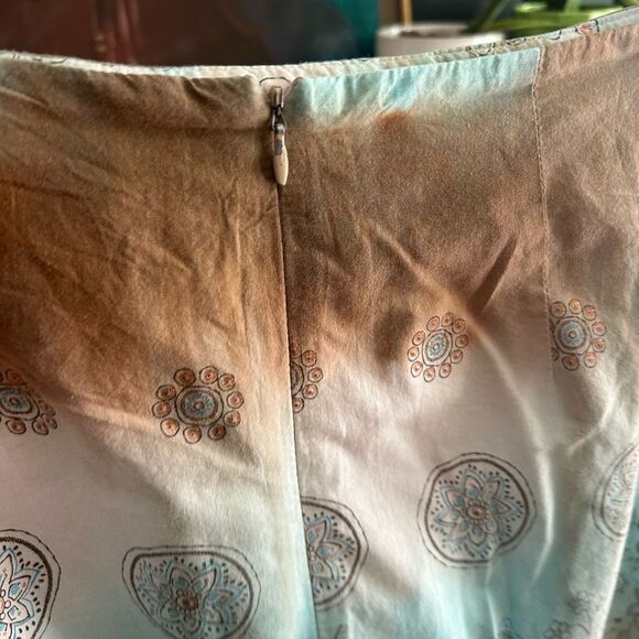 Brown and Cream Knee-Length Skater Skirt Size 11 - Picture 7 of 16